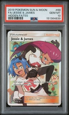 2019 Pokémon SWSH #068 PSA 10 トレーナーカード 2019 Pokemon PSA 10 Jesse & James Full Art Trainer 68/68 Sun Moon