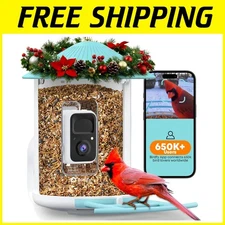 Smart Bird Feeder Camera - AI Bird Recognition, Weatherproof