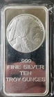SilverTowne 10oz Silver Buffalo Bar in Plastic