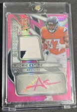 2024 Panini Spectra Audric Estime Aspiring Patch Auto Rookie Pink Neon #8/25 🔥 