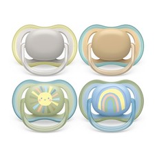 Philips Avent Ultra Air Soother - 4 x Light, Breathable Baby Soothers for B