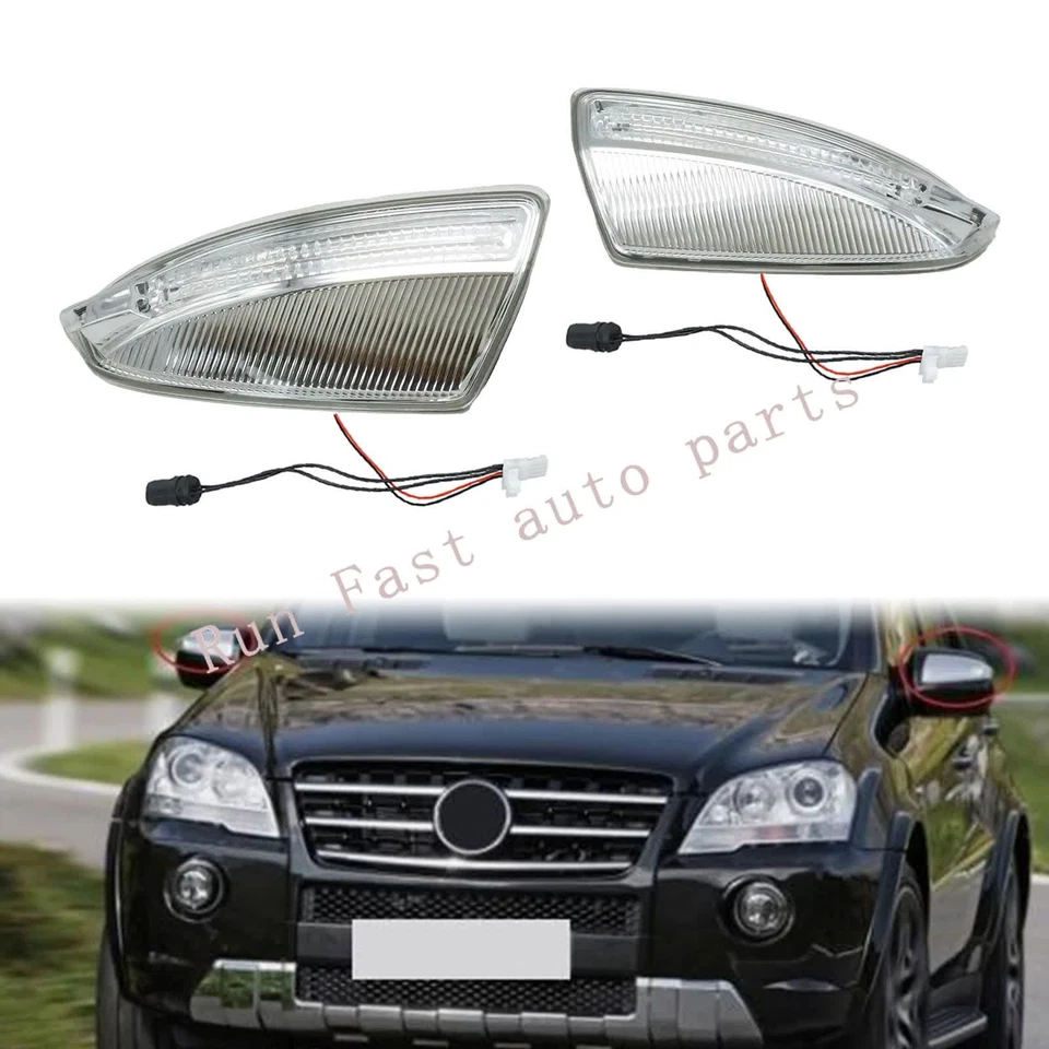 Pair LH+RH Mirror Turn Signal Lamp Light Fit Benz W164 X164 GL450 ML350 ML63 Foto 4 de 4