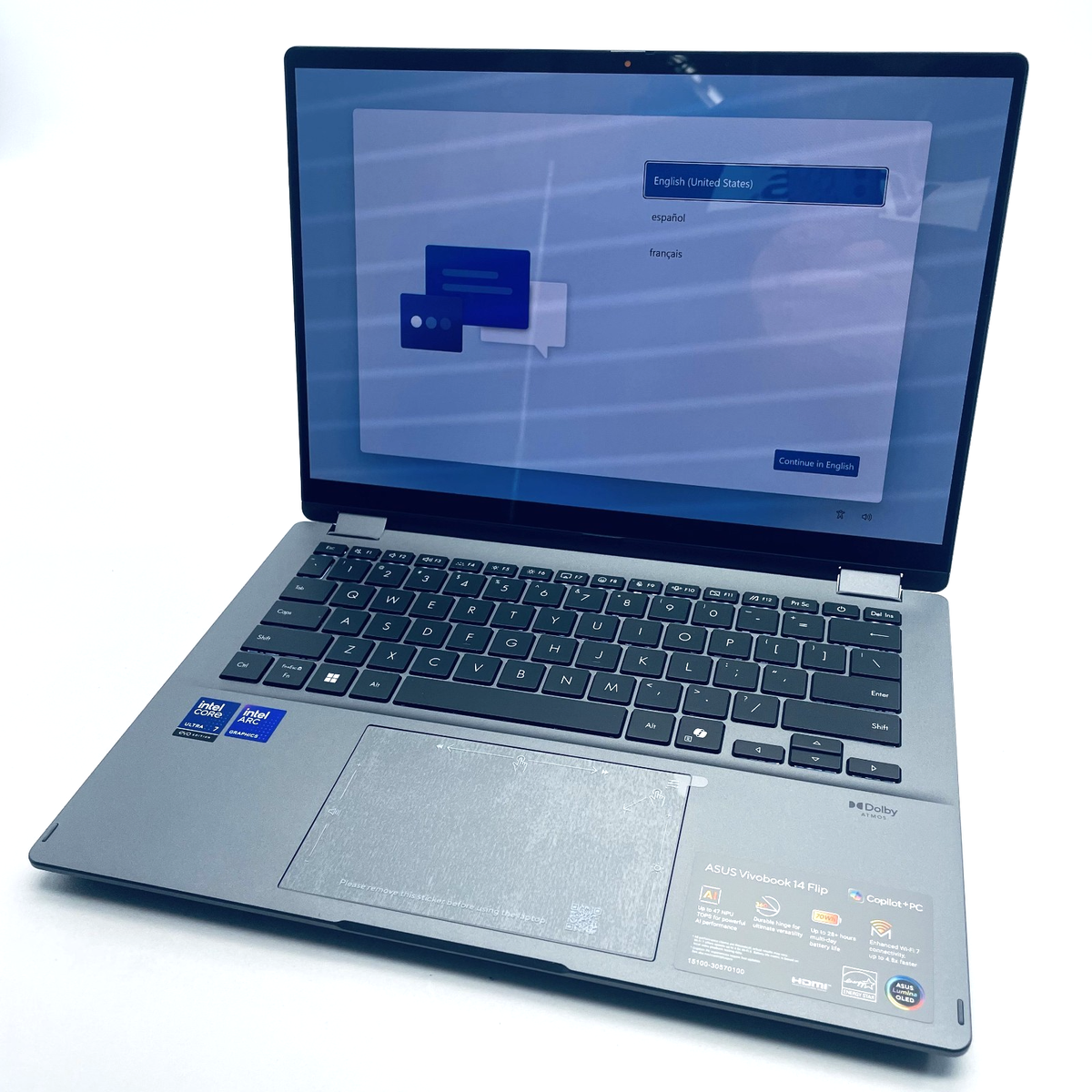 ASUS VivoBook Laptop Intel Core Ultra 7 256V 16GB 1 TB SSD 14