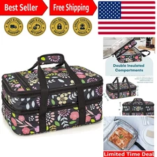 Durable Insulated Food Carrier with Utensil Holder - Perfect for Gatherings