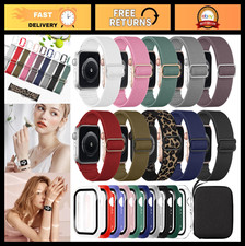 10 Pack Stretchy Nylon Bands for Apple Watch 40mm 41mm 42mm 44mm 45mm 46mm - Uni