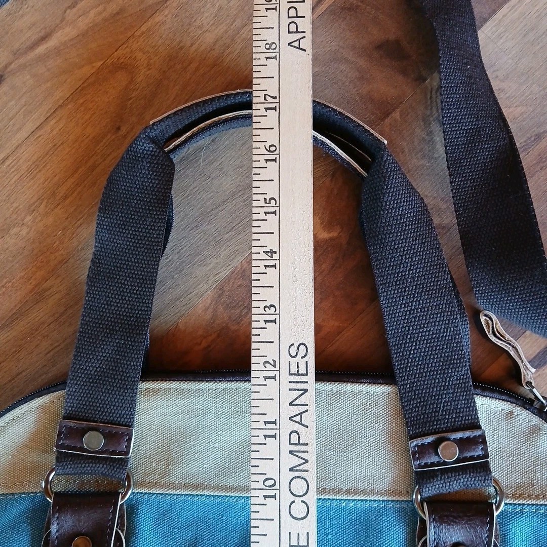 Canvas Patchwork Rainbow Shoulder Bag Large Capac… - image 17