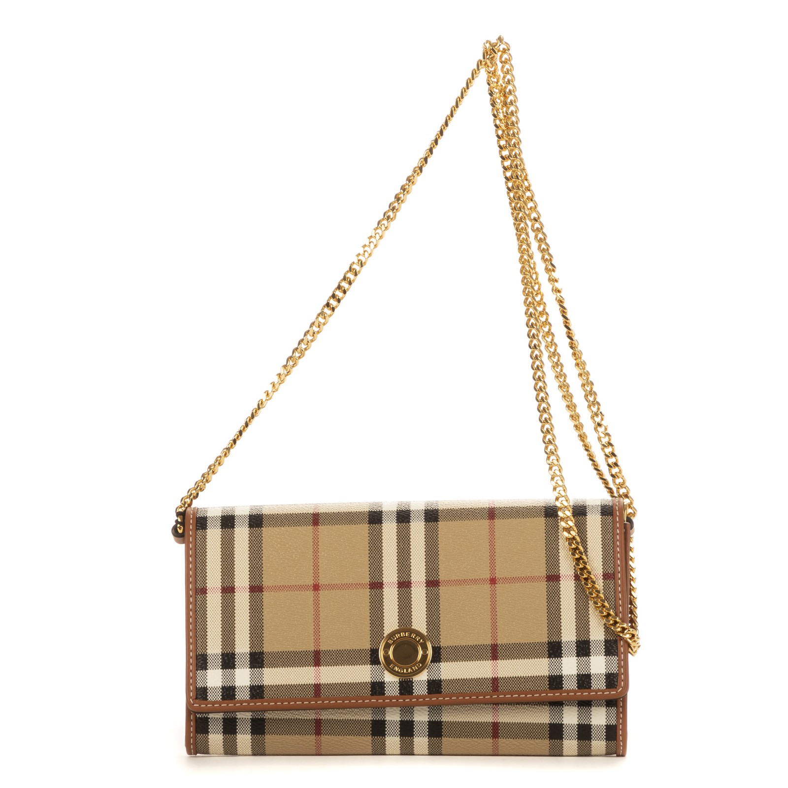 Burberry Beige Rectangular Flap Button Shoulder B… - image 1