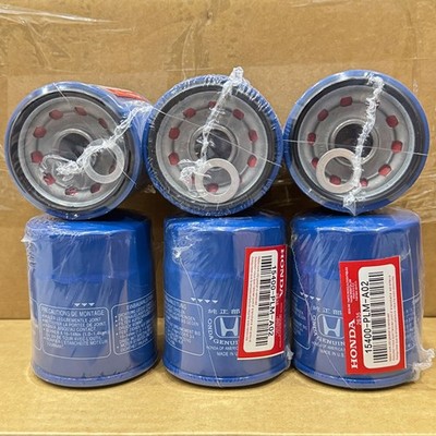 6 Honda Genuine Oil Filters WITH Drain Plug Washer 15400-PLM-A02 NEW SEALED