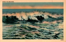 AMONG THE BREAKERS, 43412 MADENUSA, PLACE, STAMP, ADDRESS Postcard