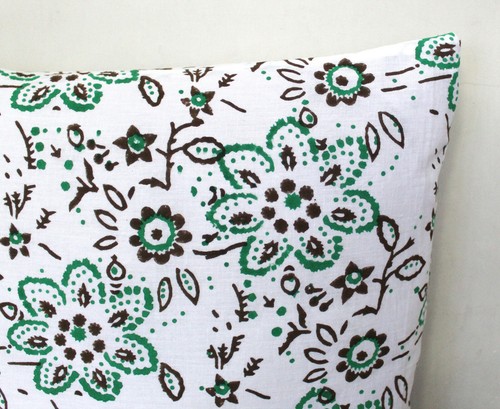 Multicoloured Cotton Cushion Cover 100% Hand Block Printed Pillow Covers - Picture 3 of 4