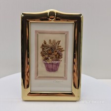 Gold Picture Frame Dried Pressed Flowers Handicrafts Tabletop Home Decoration
