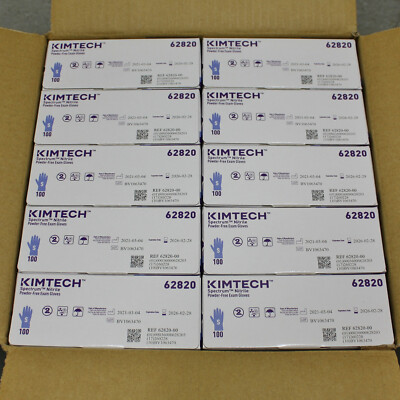 (1000) Kimtech Spectrum Exam Gloves 62820, Size 7 / Small, Blue Nitrile, 6 mil