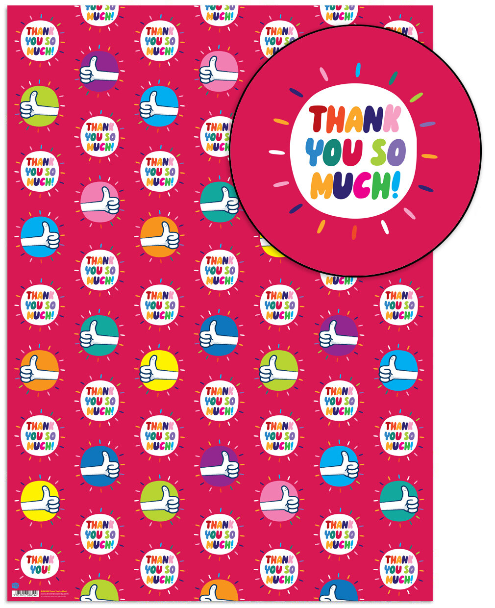 Funny 'Thank You' Wrapping Paper 2 Sheets Cute Quality Gift Wrap