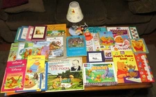 Winnie The Pooh Large Collection (23) W/Lamp + Game + Record + Ornament + Books