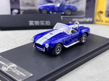 FW 1:64 Scale Blue Shelby 427 COBRA Convertible Sports Diecast Metal Model