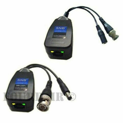 40pcs 20 Pair CCTV Coax BNC Video & Power Balun Transceiver to CAT5e 6 TVI DVR - Picture 2 of 2