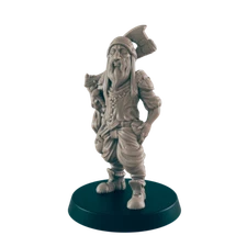 Human Male Woodcutter - Everyday Folk - Minis - EC3D - - Dungeons & Dragons - RP