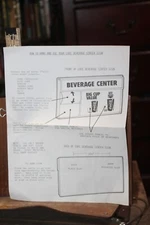 Vintage 1980's Coca Cola Coke Beverage Center Sign Instruction Sheet