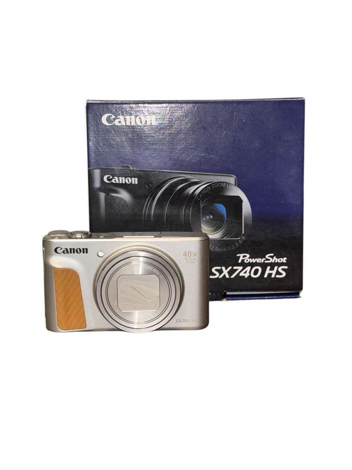 Canon PowerShot SX740 HS Silver Compact Digital Camera Zoom Lens Box JPN Tested - Image 2 of 4