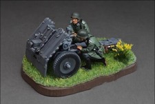 1/72 WWII German 75mm Infantry Gun Tank With Scene 2 Soldier Finished model