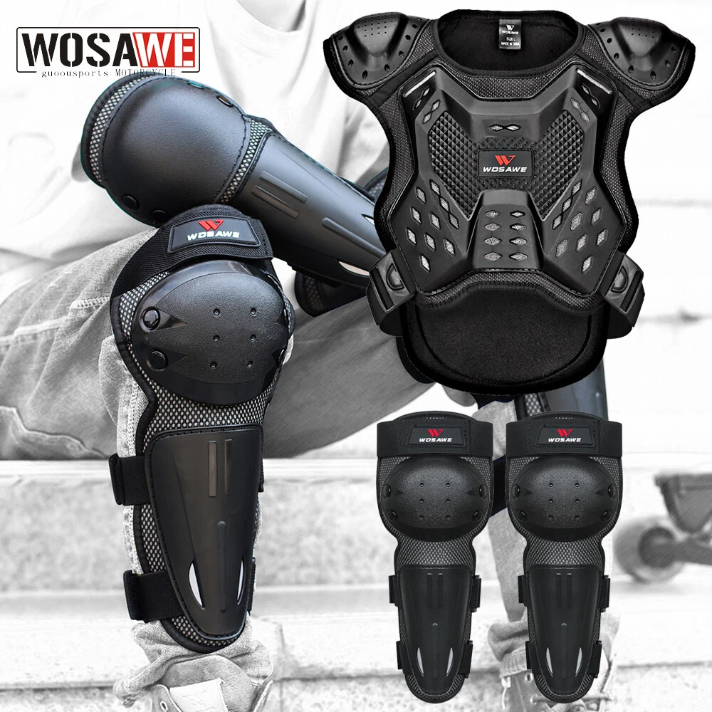 Kids Dirt Bike Gear for Kid Full Body Armor Protective Jacket for Motorcycle Chest Spine Protector Gear Spine Guard (S, Balck)