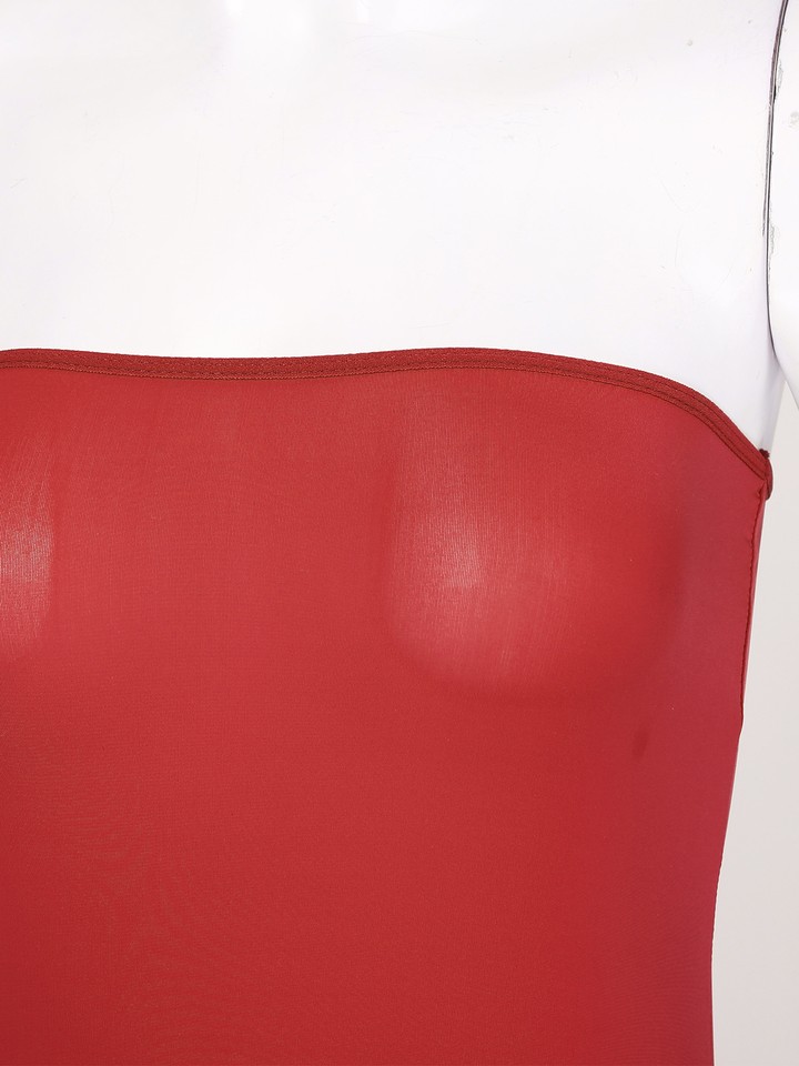 Women's Sheer Halter Bodycon Mini Dress - See Through Cocktail Party Tube Dress