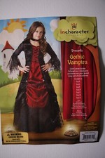 In Character Gothic Vampira Vampire Costume Dress Child Size 12 Black Red