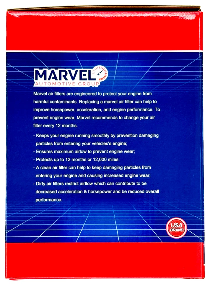 Filtro de aire motor Marvel MRA2014 (19239713) para Chevrolet Trailblazer 2002-2009 Foto 3 de 4