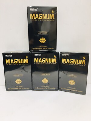 Trojan premium latex condoms magnun large size 5 pack x 4 EXP 1/10/27 