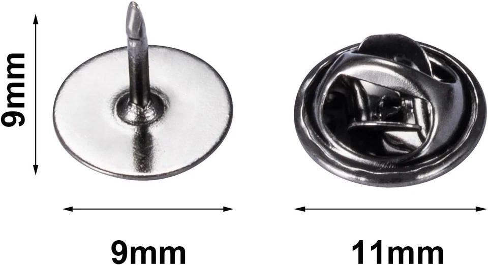 50 pares de traseros de embrague mariposa de latón negro ligero - 10 mm, fácil instalación Foto 4 de 4