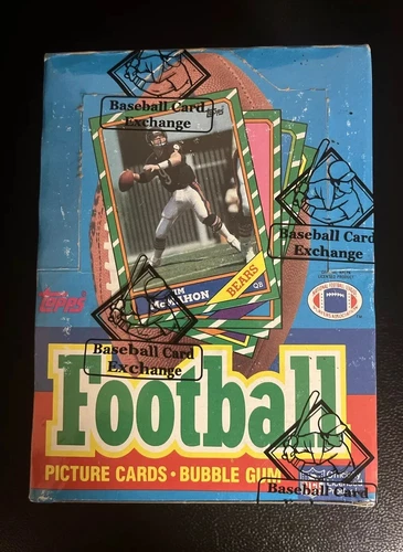 1986 Topps FOOTBALL Wax Box - Non-X Out   Rice Young RCs 36 packs - BBCE Sealed