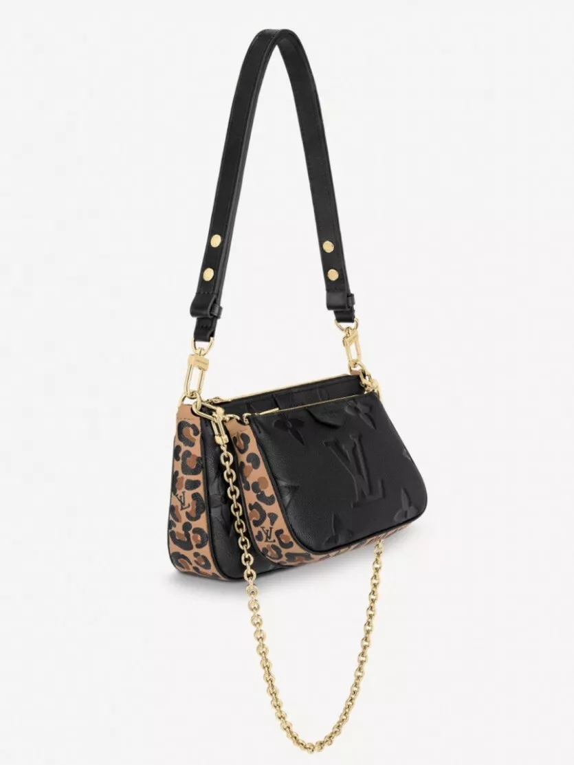 Louis Vuitton Wild At Heart Multi Pochette Accessoires Black Chain Crossbody  Bag