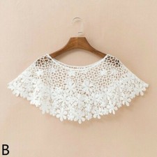 Women Lace Cape Bolero Blouse Hollow Out Shrug Bridal Wedding White Shawl SHP