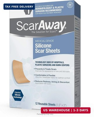 ScarAway Advanced Skincare Silicone Scar Sheets, Silicone Scar Sheets for Body S