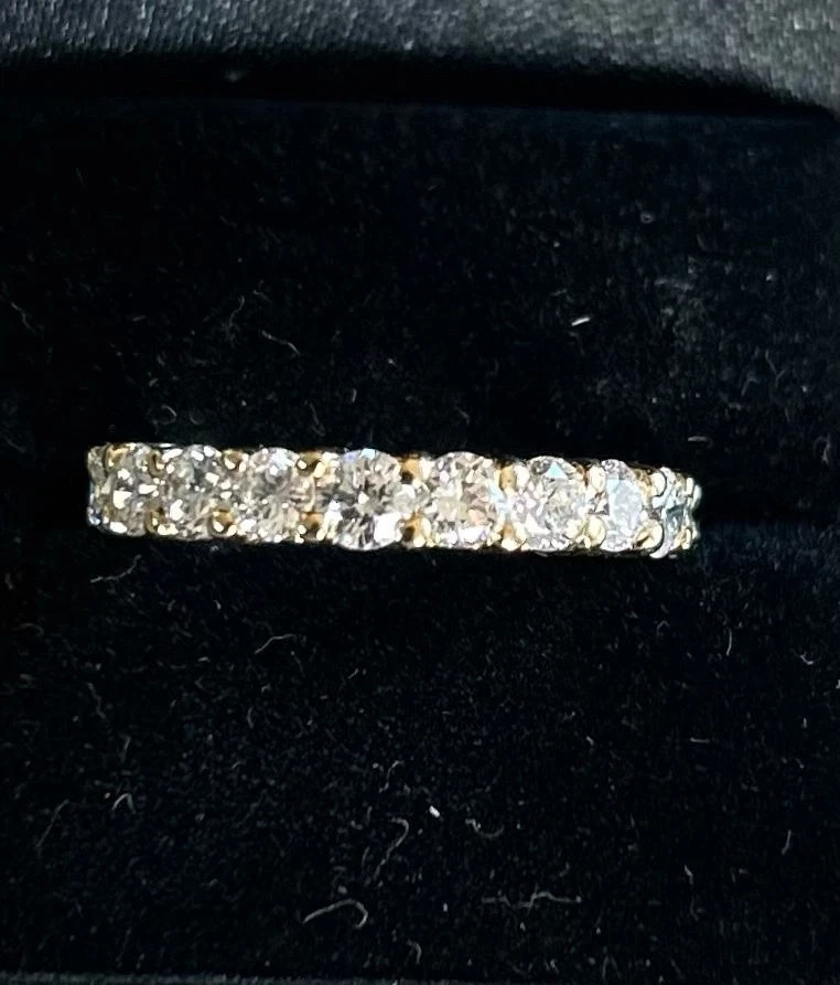 Brillant Ring komplett Brillanten, insg. 3ct. IF-TW, 750 GG, Ringgröße 53,5 - Bild 2 von 3