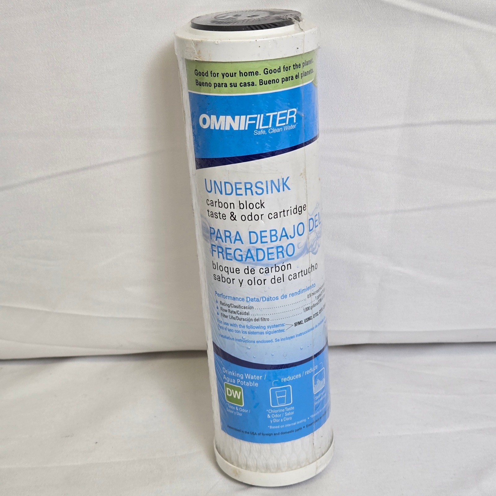 Omnifilter Undersink Carbon Block Taste & Odor Cartridge, Mo