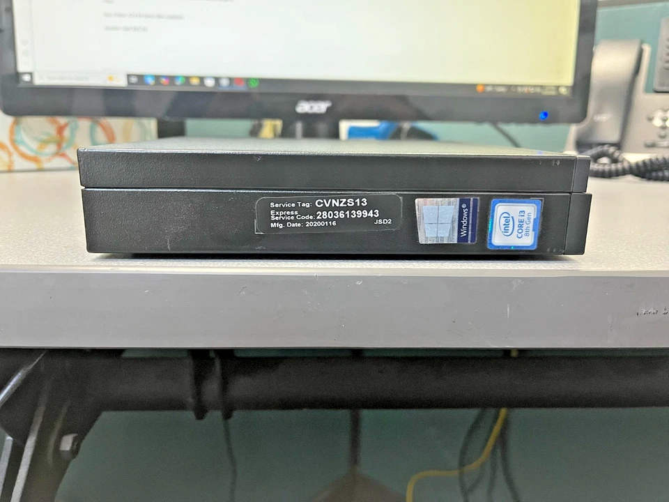 Dell OptiPlex 3070 Micro i3 (8th Gen) 4GB RAM 500GB HDD DP+HDMI – No Wi-Fi/BT - Image 3 of 4