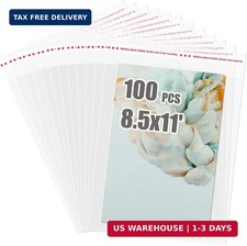 Egofine Self Sealing Cellophane Bags 100 PCS Clear Resealable Sleeves Bags for 8
