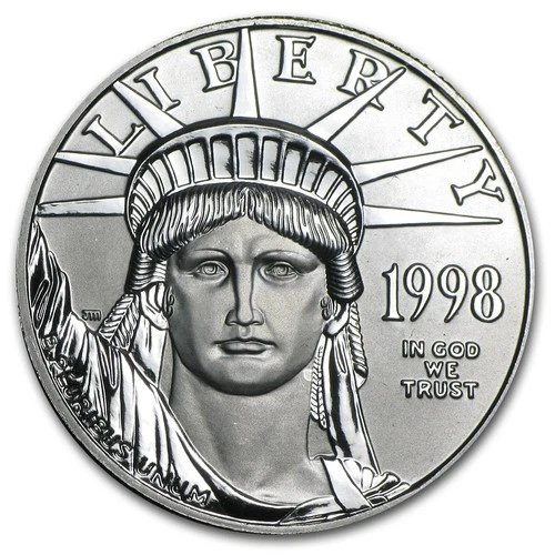1998 American Platinum Eagle — photo from the most recent tracked eBay sale