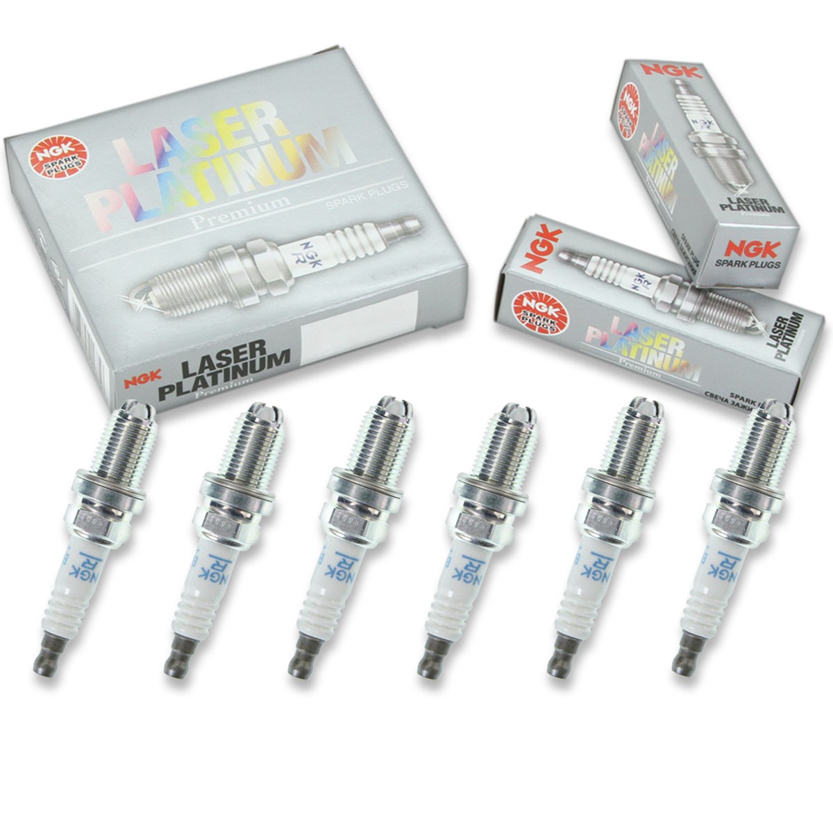 6 pcs NGK Laser Platinum Spark Plugs for 2003-2008 Porsche 911 3.6L 3.8L H6 qm