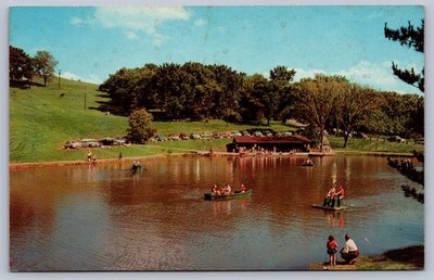 Postcard Wheeling WV Schenk Lake, Oglebay Park