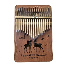 Kalimba 17 Keys Wood Finger Thumb Piano Shiyinvie Musical Instrument Deer design