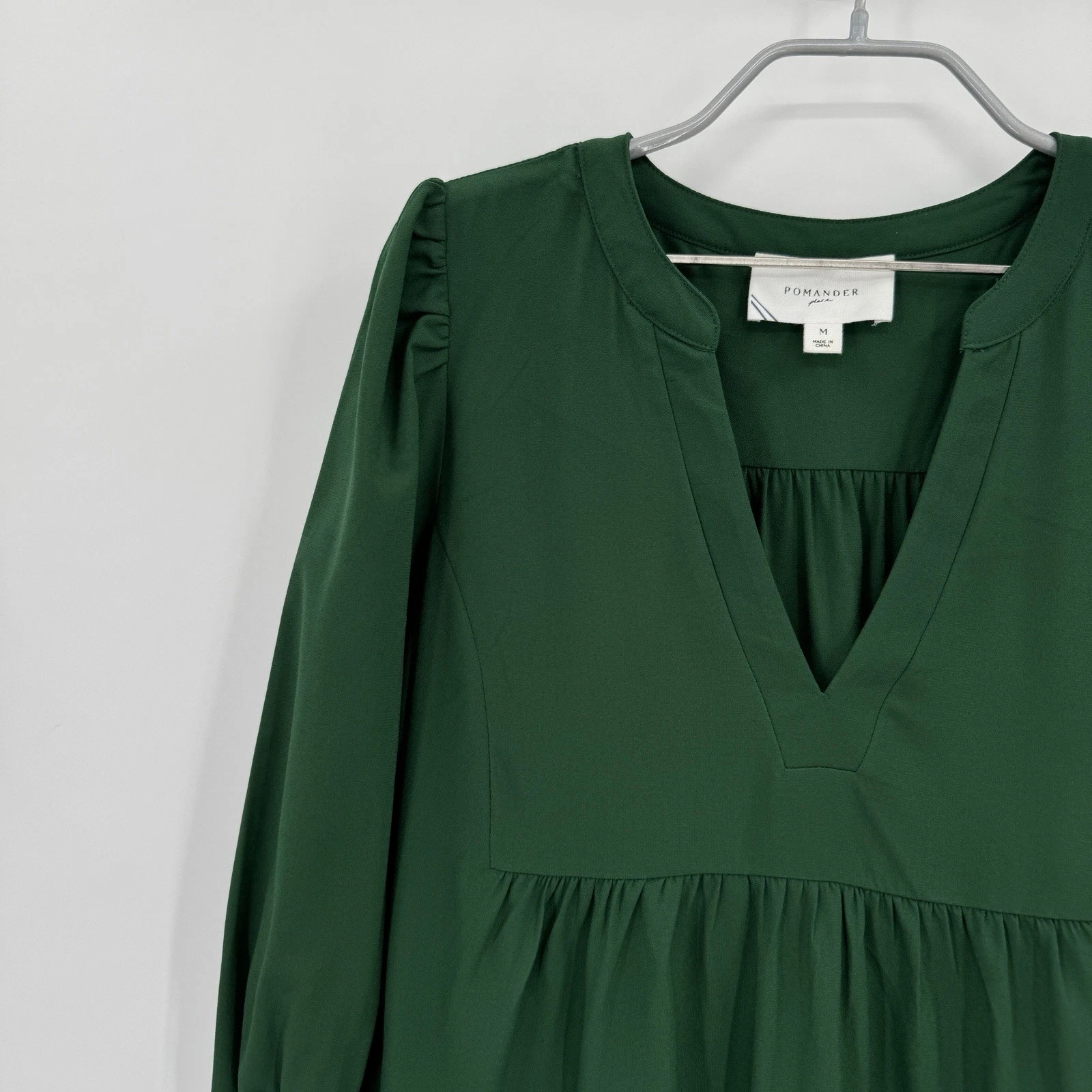 Abito Kenzo Pomander Place by Tuckernuck Hunter verde elasticizzato in crepe taglia M