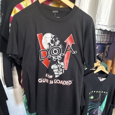 D.O.A. The Gun Is Loaded Men's Graphic Tee Black Short Sleeve