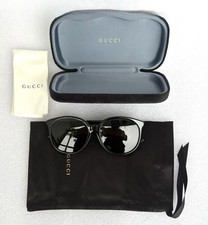 Gucci GG0261SA 001 Designer Sunglasses Black Cat Eye with Case