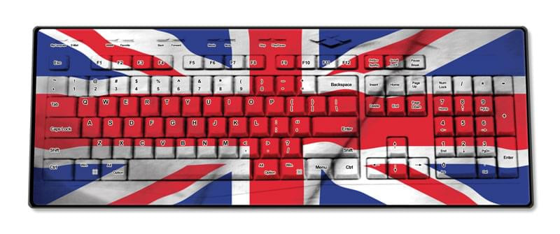 Wireless USB Keyboard for England with Plug-and-Play Connectivity  