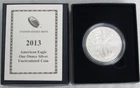 2013 W BURNISHED AMERICAN SILVER EAGLE $1 DOLLAR 1 OZ COIN BOX COA GB2 OGP