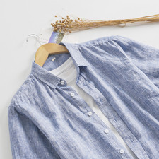 Men  s Solid Linen Shirt Short Sleeve Button Up Casual Fit