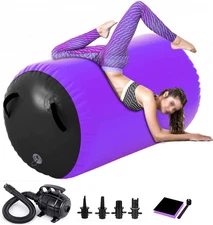 Gymnastics Air Roller Air Barrel Inflatable Tumbling Mat,Back Handspring Trainin