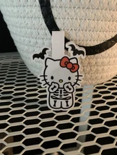 Hello Kitty Magnetic Halloween Skeleton Bookmark Bats Handmade EUC